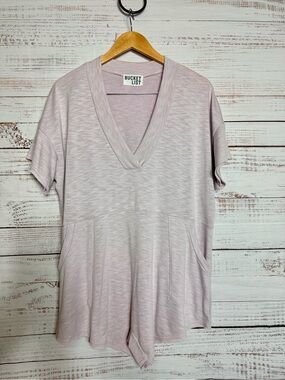 Bucket List Light Purple V-Neck Short Sleeve Romper